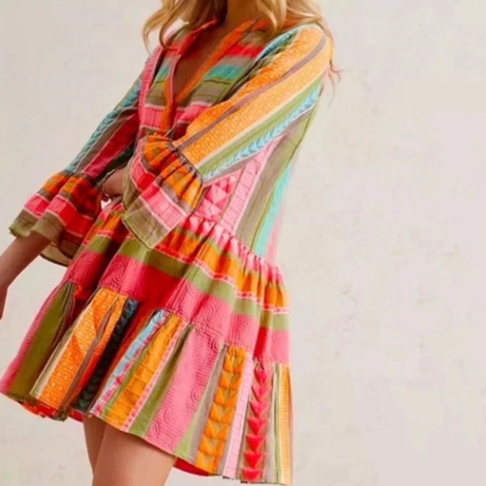 Devotion Twins Ella tiered dress artsy whimsical pink/orange
Bohemian Size XS